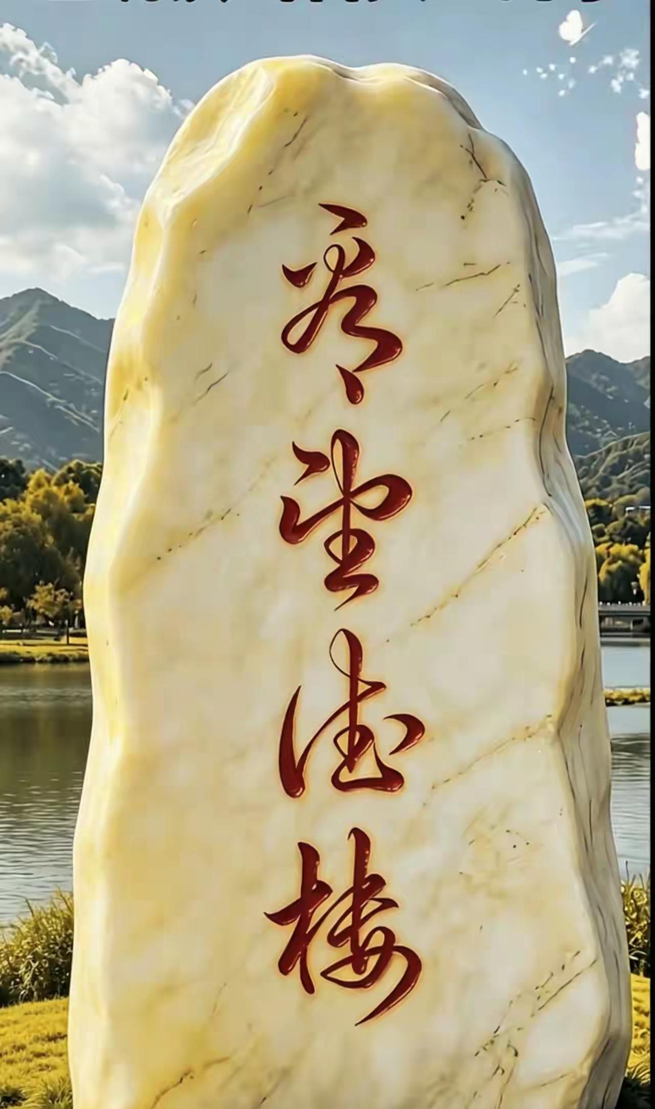 发一张图片，分享旅游景点，这景点的大石头是什么字？考一考你[作揖][玫瑰]