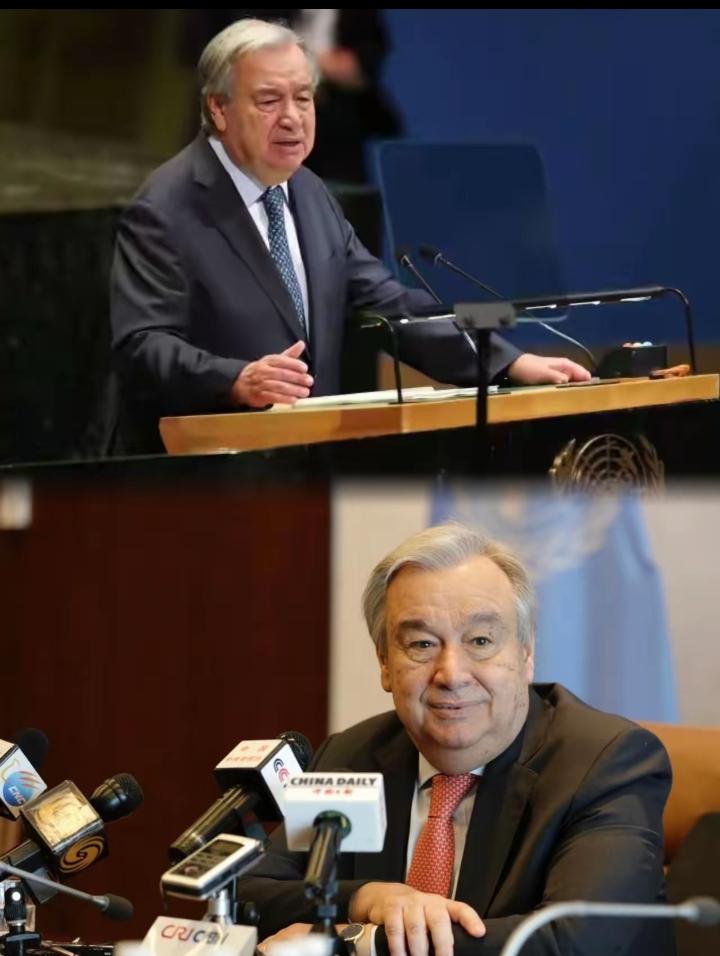 这一巴掌，古特雷斯扇得太响了！​直接扯掉了西方那块挂了半个世纪的“文明遮羞布”