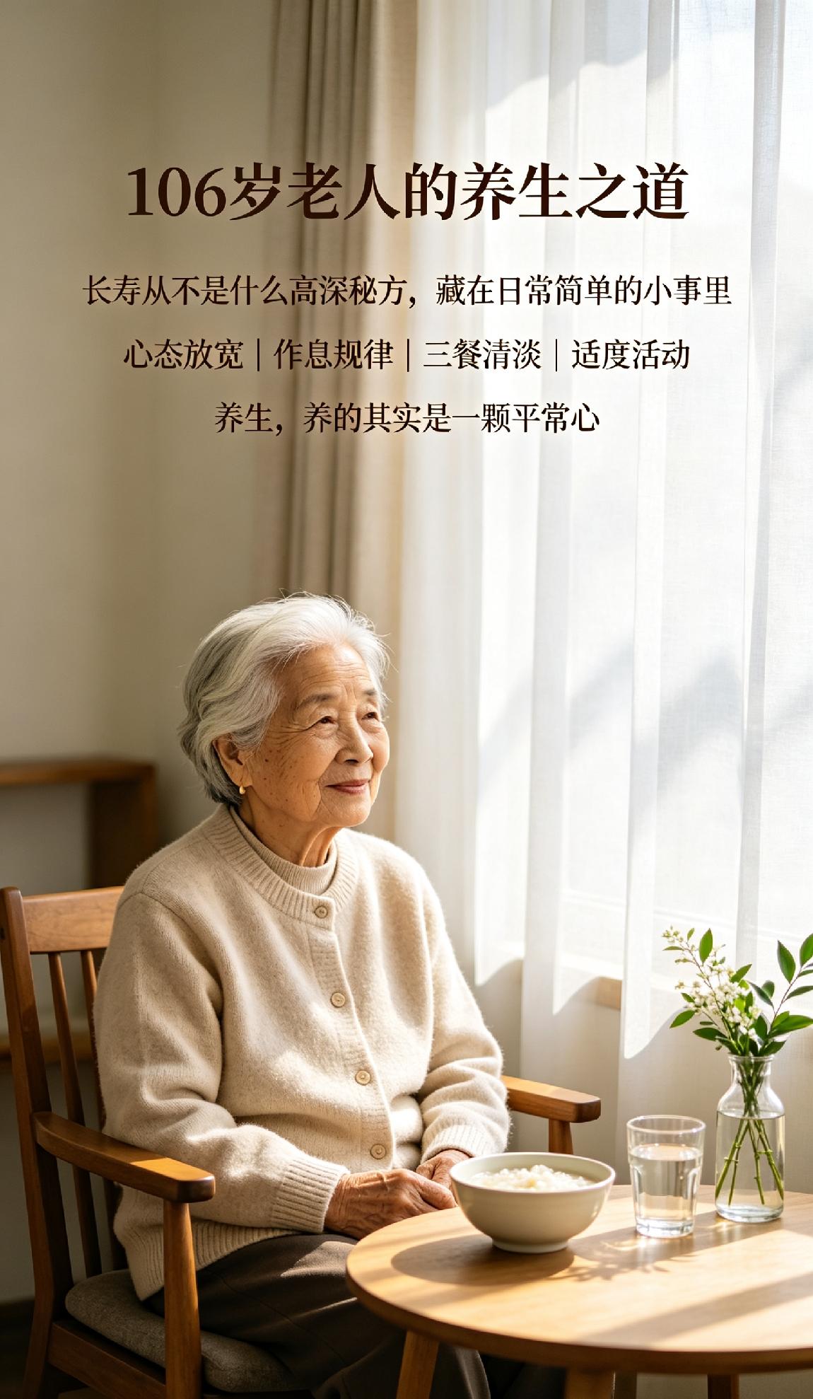 长寿从不是什么高深秘方，藏在日常简单的小事里🍃106岁老人的养生，不靠昂