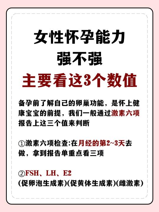 判断怀孕能力强不强，主要看这3点❗️