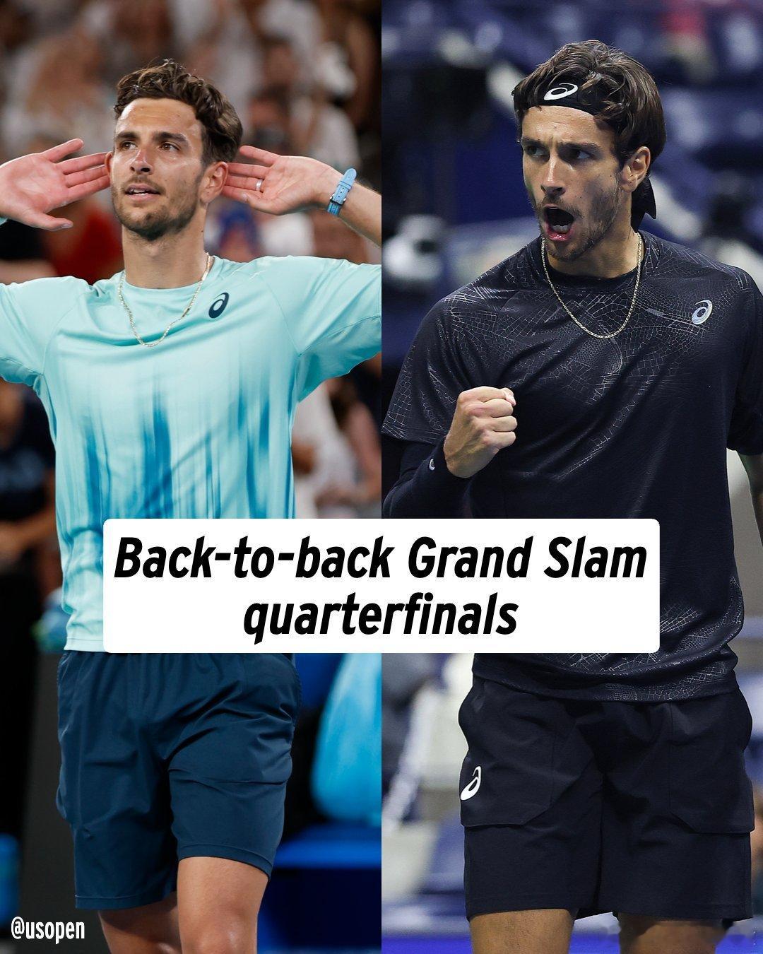 大满贯全八强又添新成员！穆塞蒂：第三位取得此成就的男网00后（阿尔卡拉斯、辛纳）