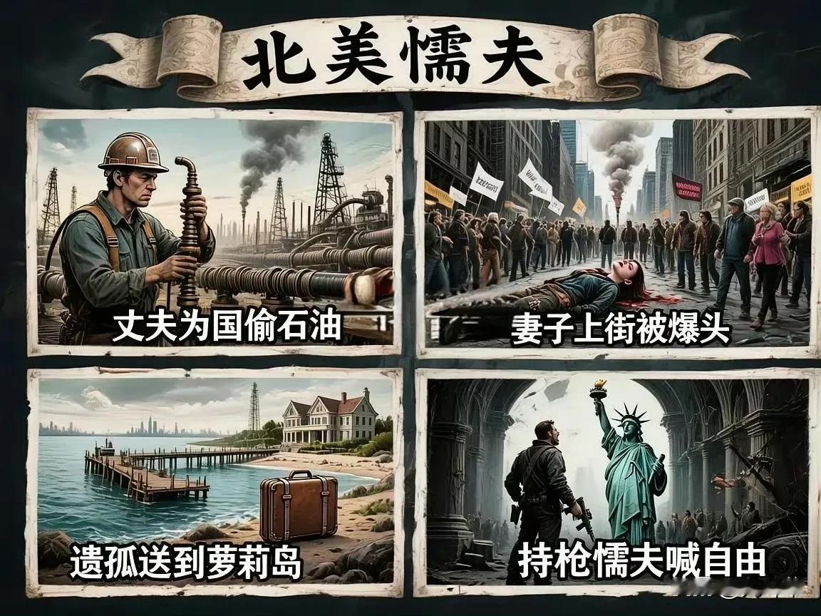 “北美懦夫”称谓火了！美何时能有陈胜吴广式人物:揭竿而起呢！有人将美国人称