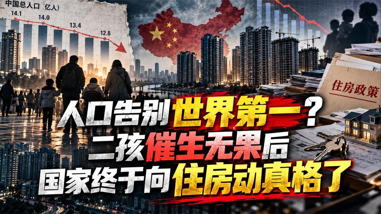 人口告别世界第一？二孩催生无果后，国家终于向住房动真格了