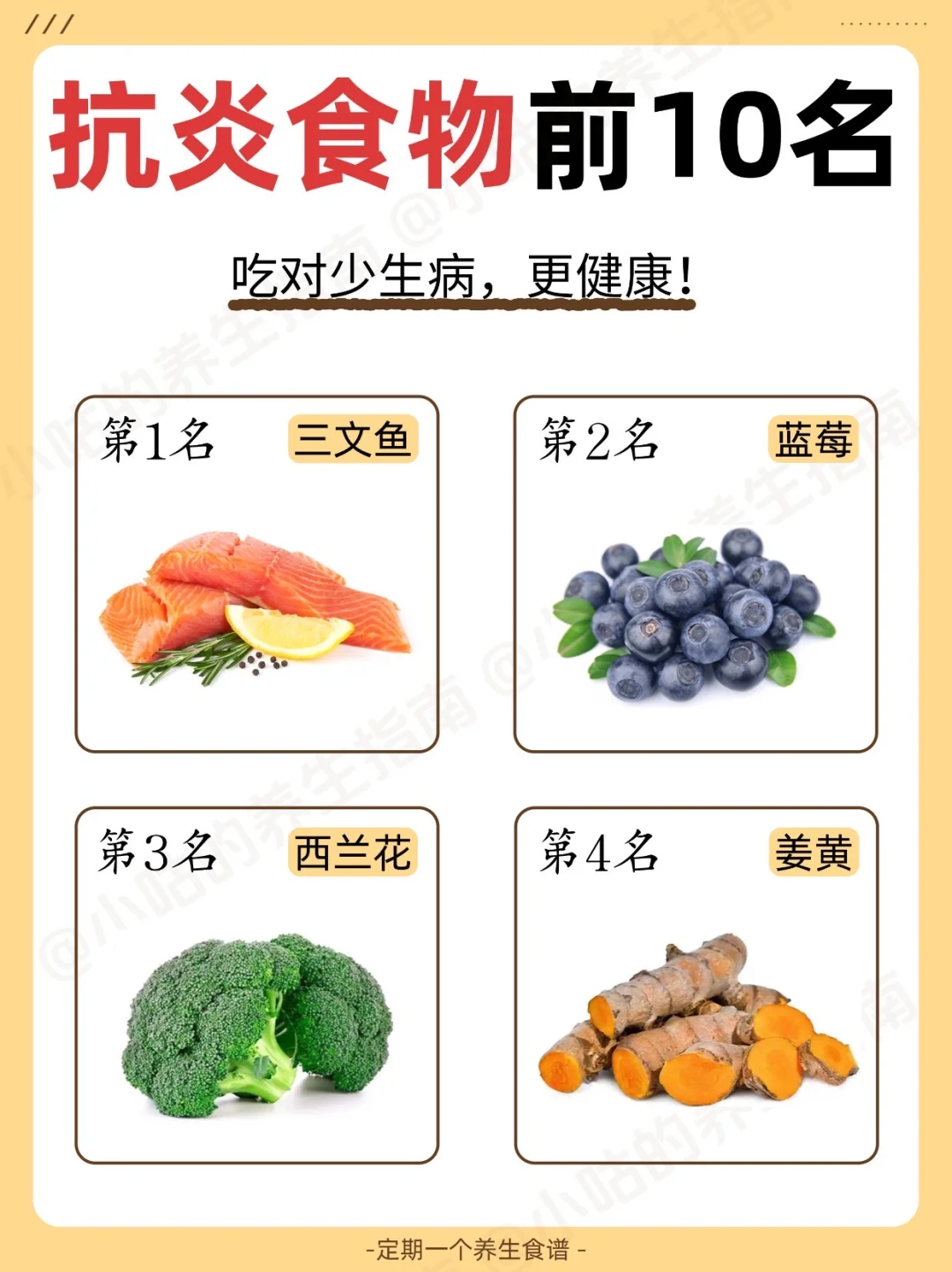 抗炎食物top10❗️坚持吃元气满满❗️