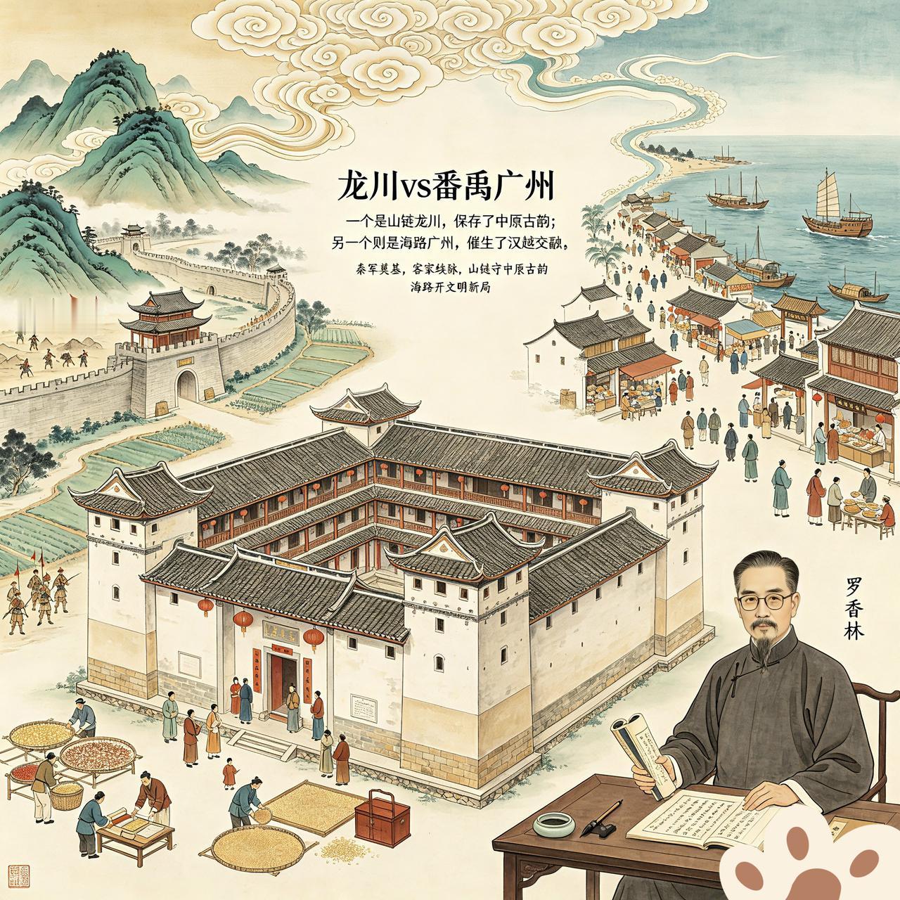 广东龙川保留的客家移民文化，为什么中原文化特征，要比番禺(广州)的更传统地道？