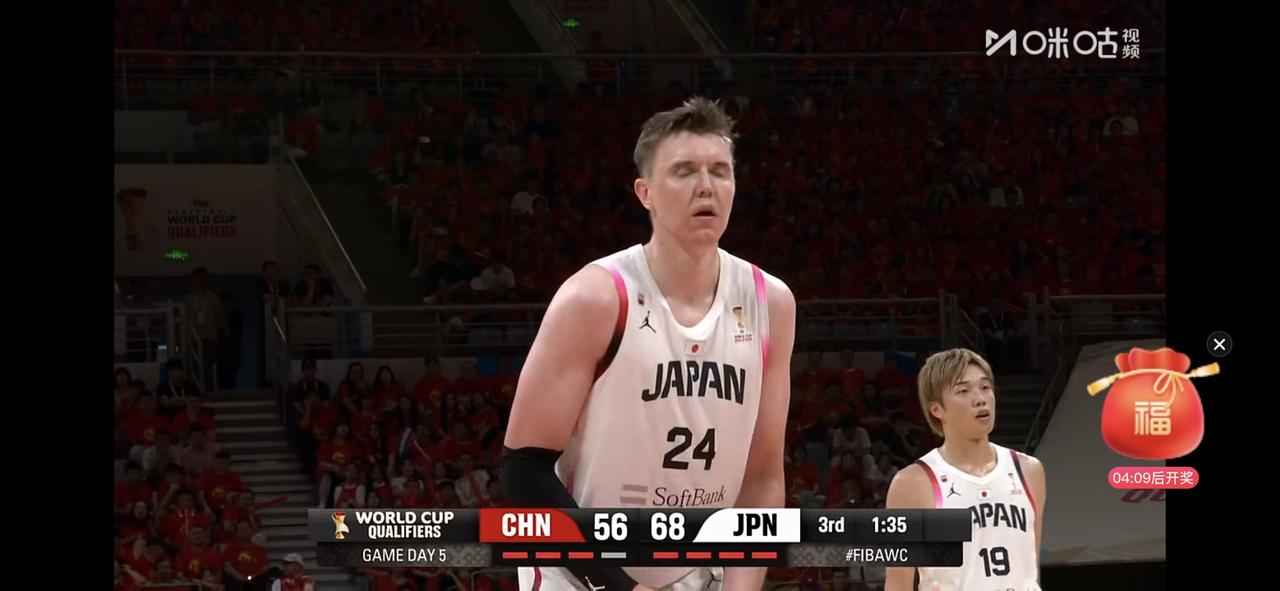 中国男篮晋级2027男篮世界杯危矣！73:92日本男篮今晚太准了，不怪中国男