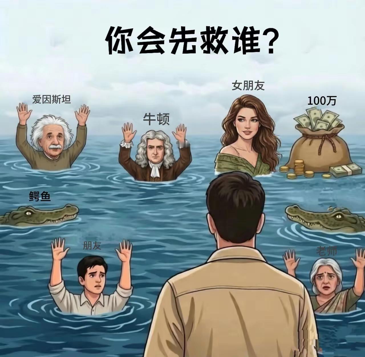 以下，你会先救谁？