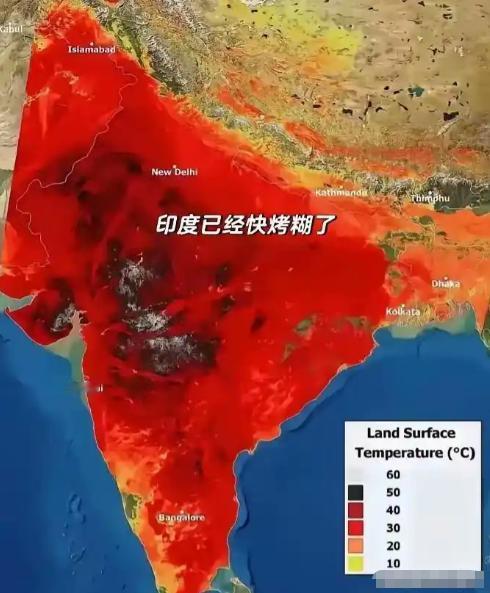 喜马拉雅山像一堵高墙，把印度洋的暖流死死挡在了南边，印度上空的热空气根本散不出去