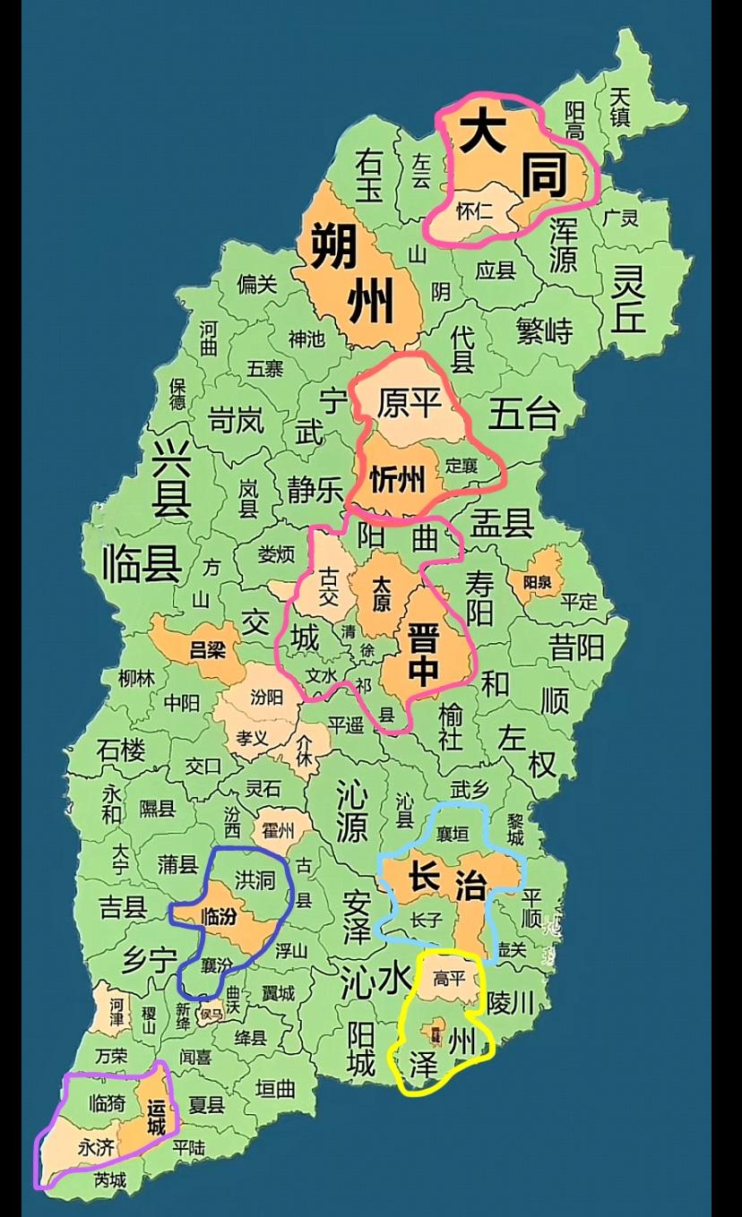 山西城市收缩，强市弱县是必然趋势，再过十年许多小县城也老年人居多。山西8个地市有