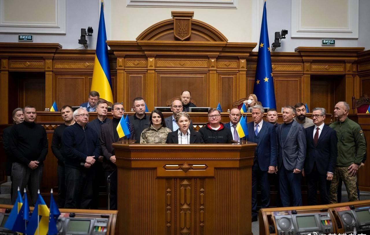 乌克兰前总理季莫申科提议组建联合团结政府季莫申科表示，“能源”腐败丑闻显示了更