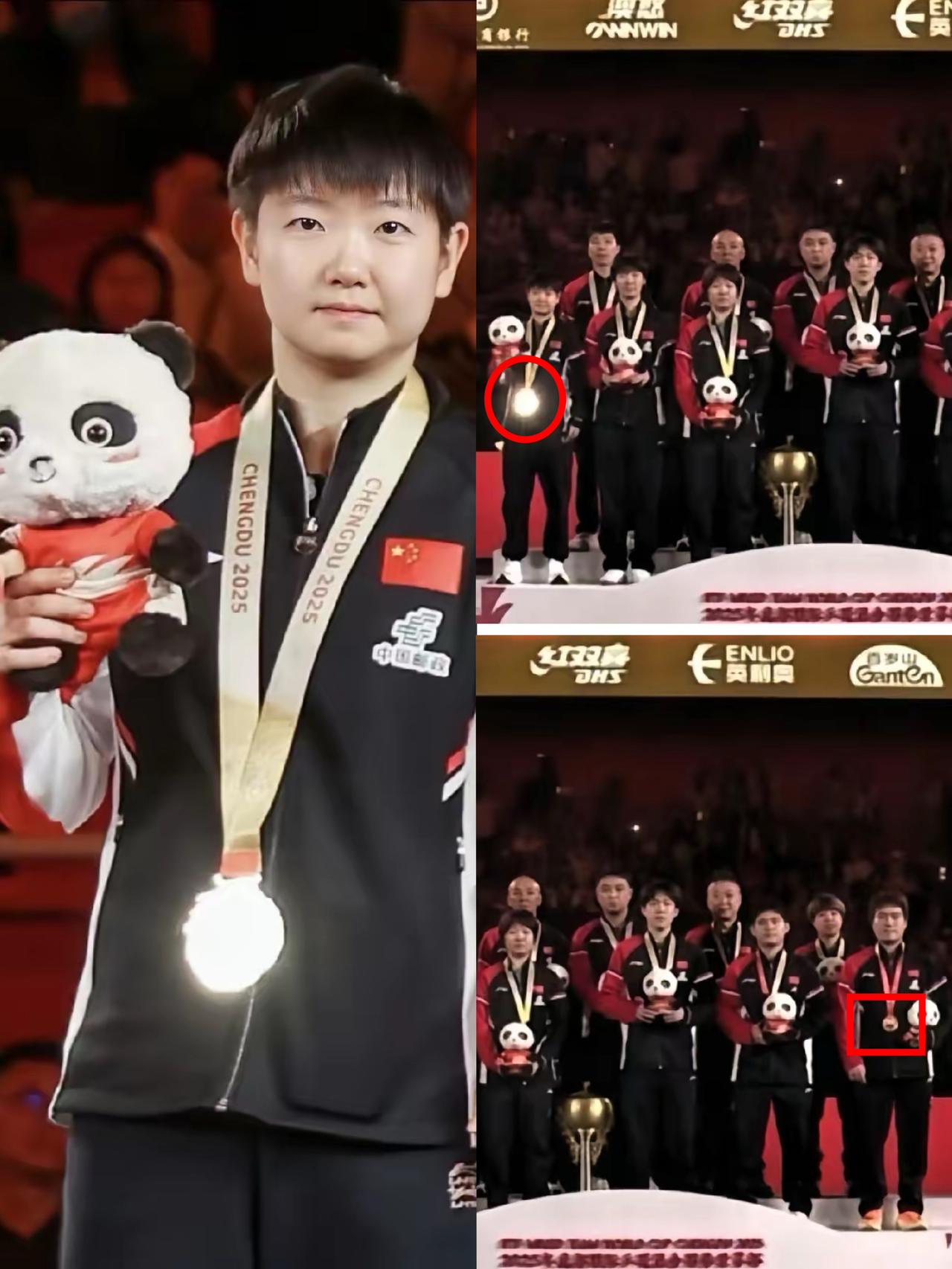 很玄的一幕！在成都混团赛场上，那画面真的太绝了，只有莎莎的奖牌在闪闪发亮，