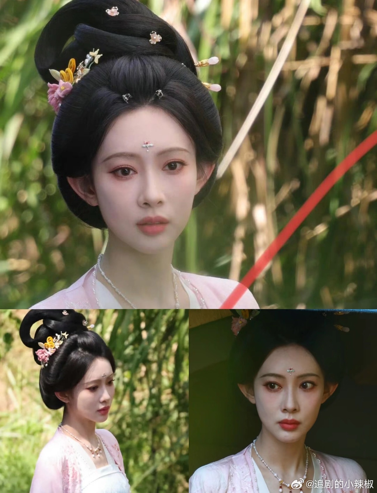 肉眼可见的疲惫，眼里都没光了，无缝进组还蛮消耗灵气​​​