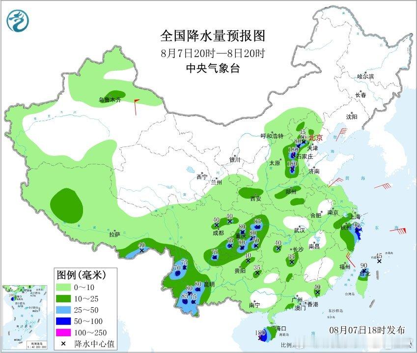 【强降雨】未来需要重点关注的就是台风白海豚导致的强降雨。有两个区域，一个是台风登
