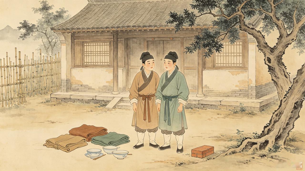北宋年间，邓州有一对双胞胎兄弟，生来便有些痴气。从小到大，衣裳要同色，饭菜要同量
