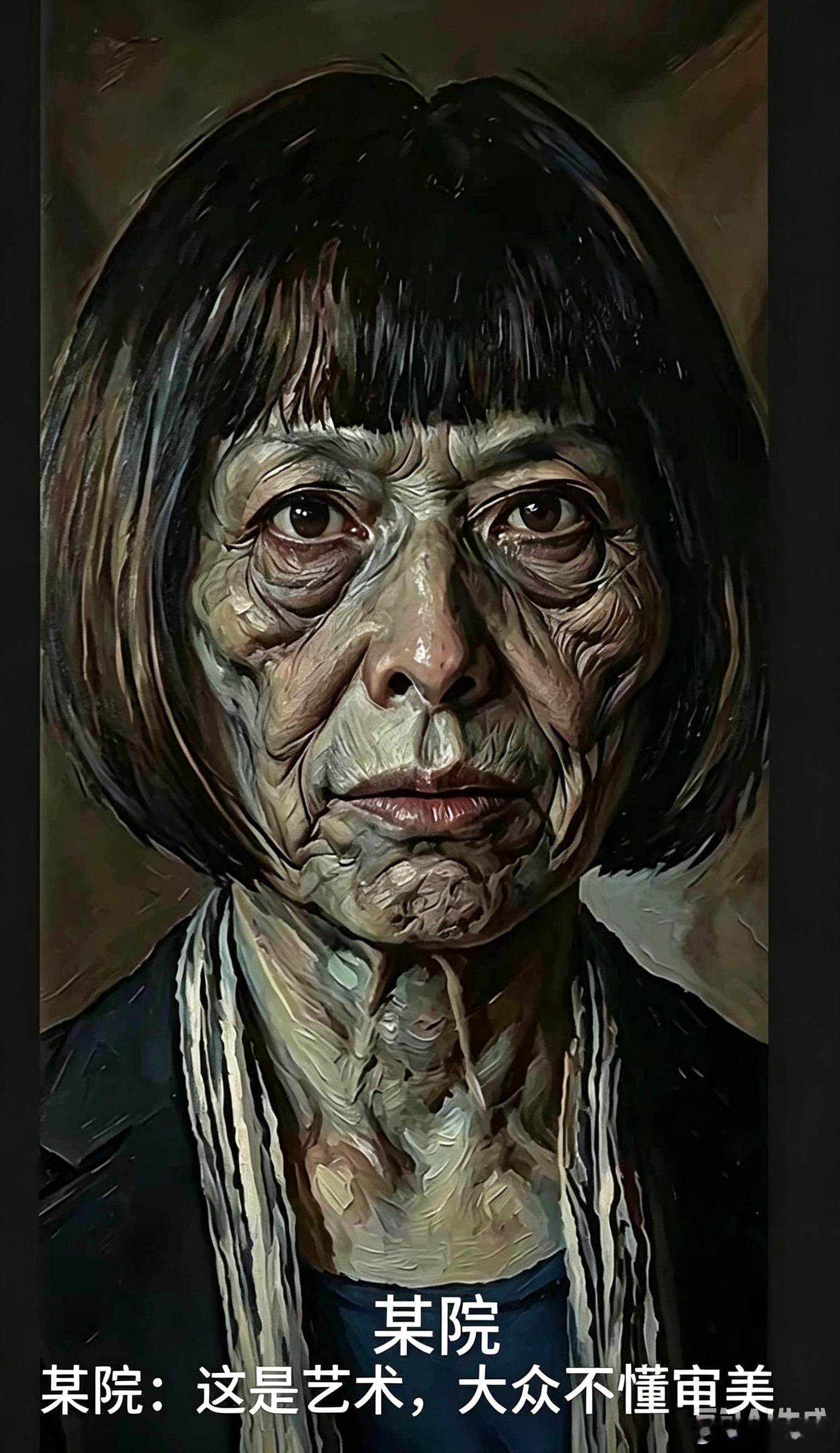 某院：这是艺术，大众要用心共情，要站在艺术角度理解作者！这是作者一种特别的审美，