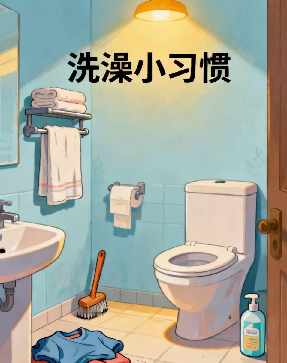 我洗澡的时候，有一个习惯，说出来不怕你们笑话每次洗澡的时候，我把衣服全部脱光，