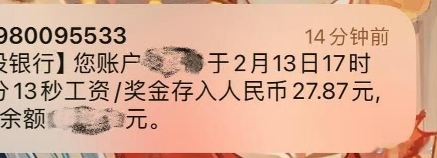 工资到账以为是退款一小时3块，日结？