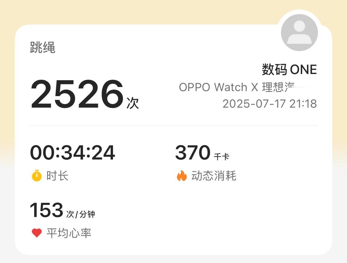 都怪肯德基的疯狂星期四，今晚跳了半个钟的绳，应该能抵掉两个蛋挞的热量了吧[捂嘴哭