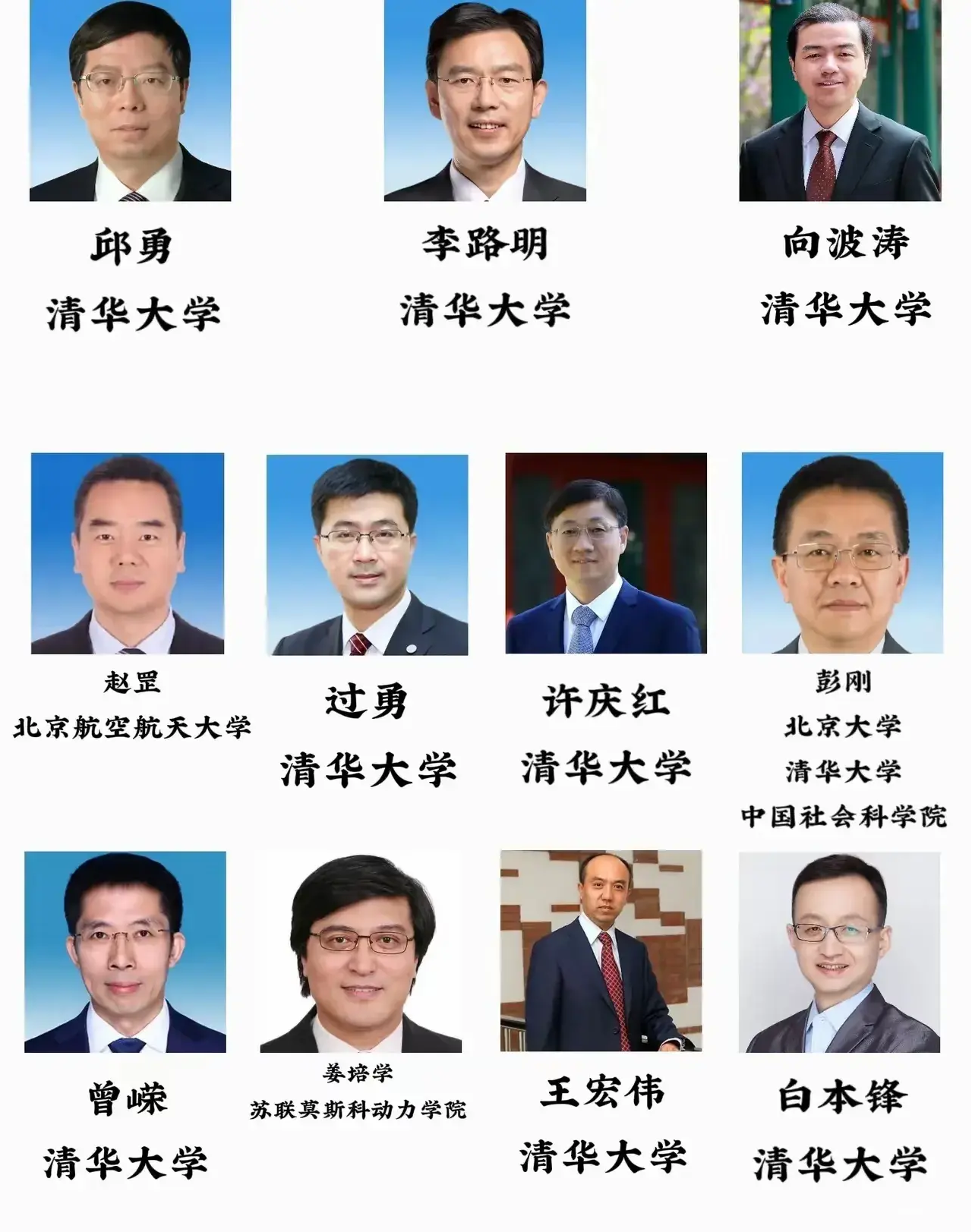 清华大学的管理团队！！！