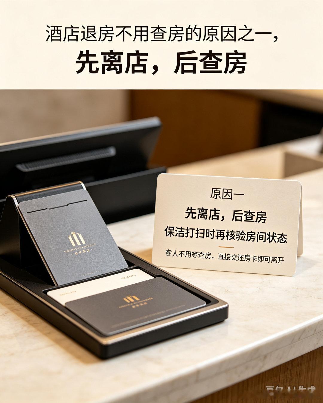 为什么现在退房时酒店不查房了现在酒店退房，交完房卡就能直接走人，不用等工作人员查