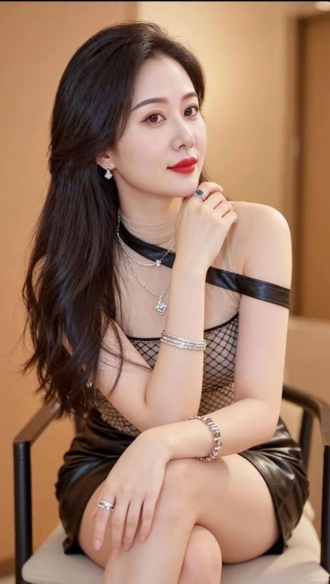 优雅气质，黑裙配饰，时尚穿搭美