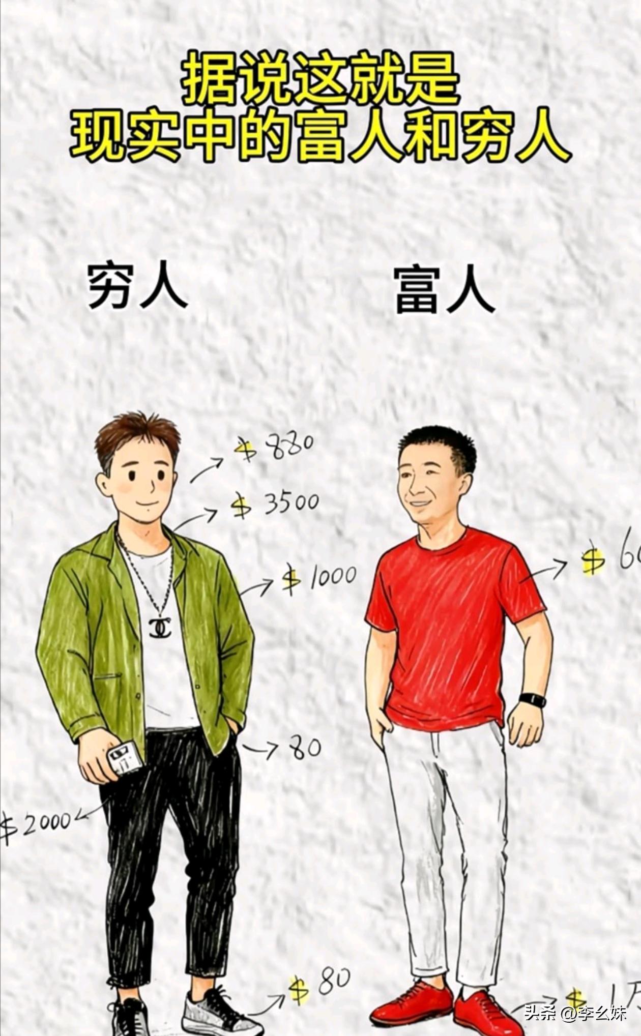 据说，这就是现实中的穷人和富人！