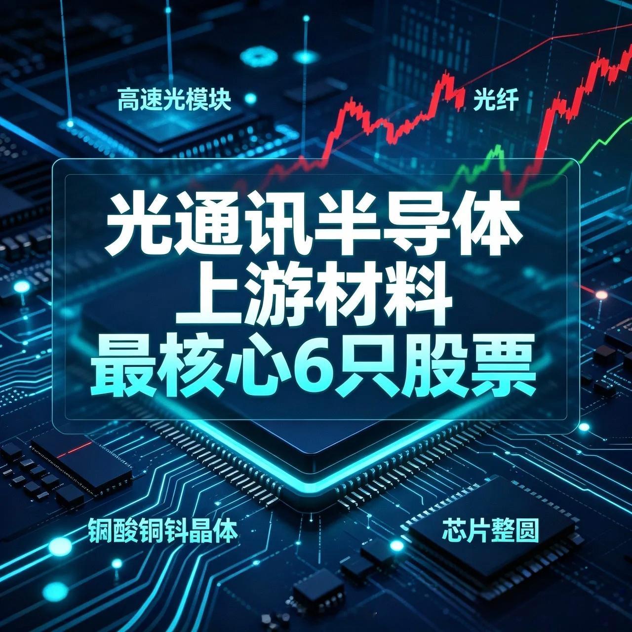 光通讯半导体上游材料最核心6只股票云南锗业002428：磷化铟衬底绝对龙头，A股