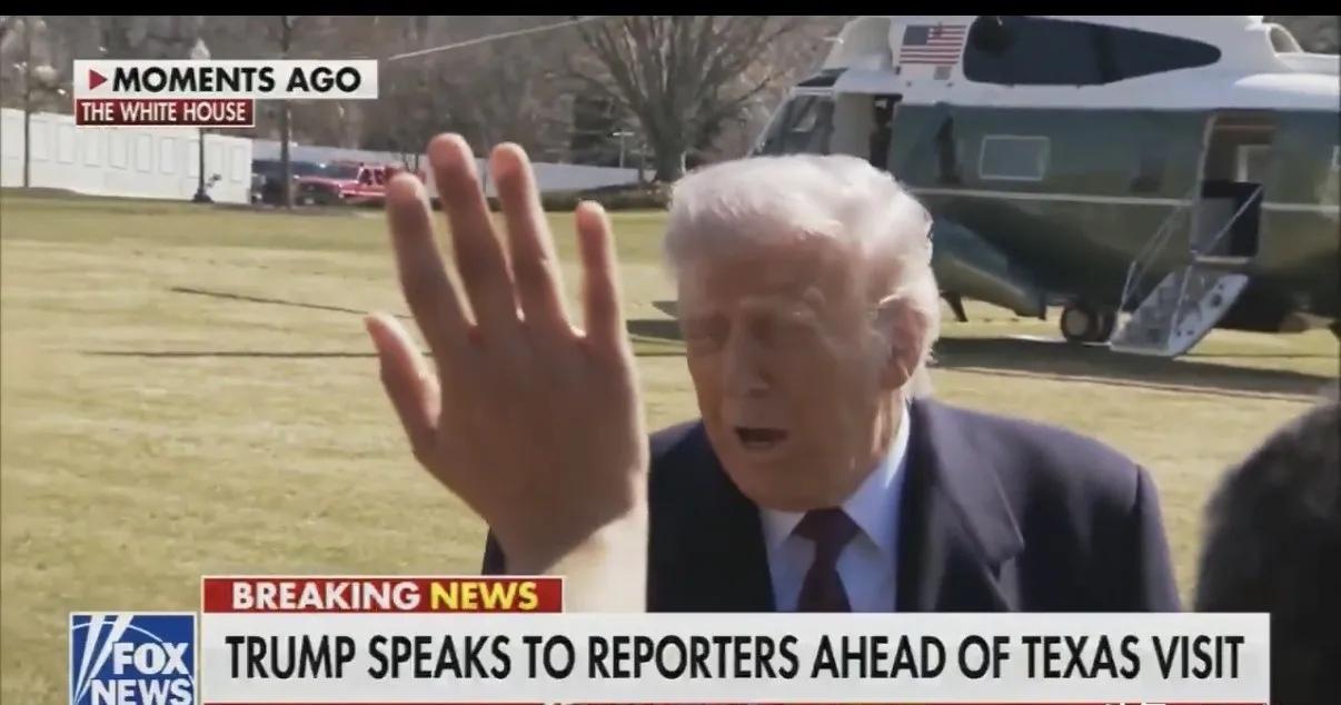 面对记者关于“巴基斯坦与阿富汗的战争，美国准备干预吗？”的提问，特朗普今天（2月