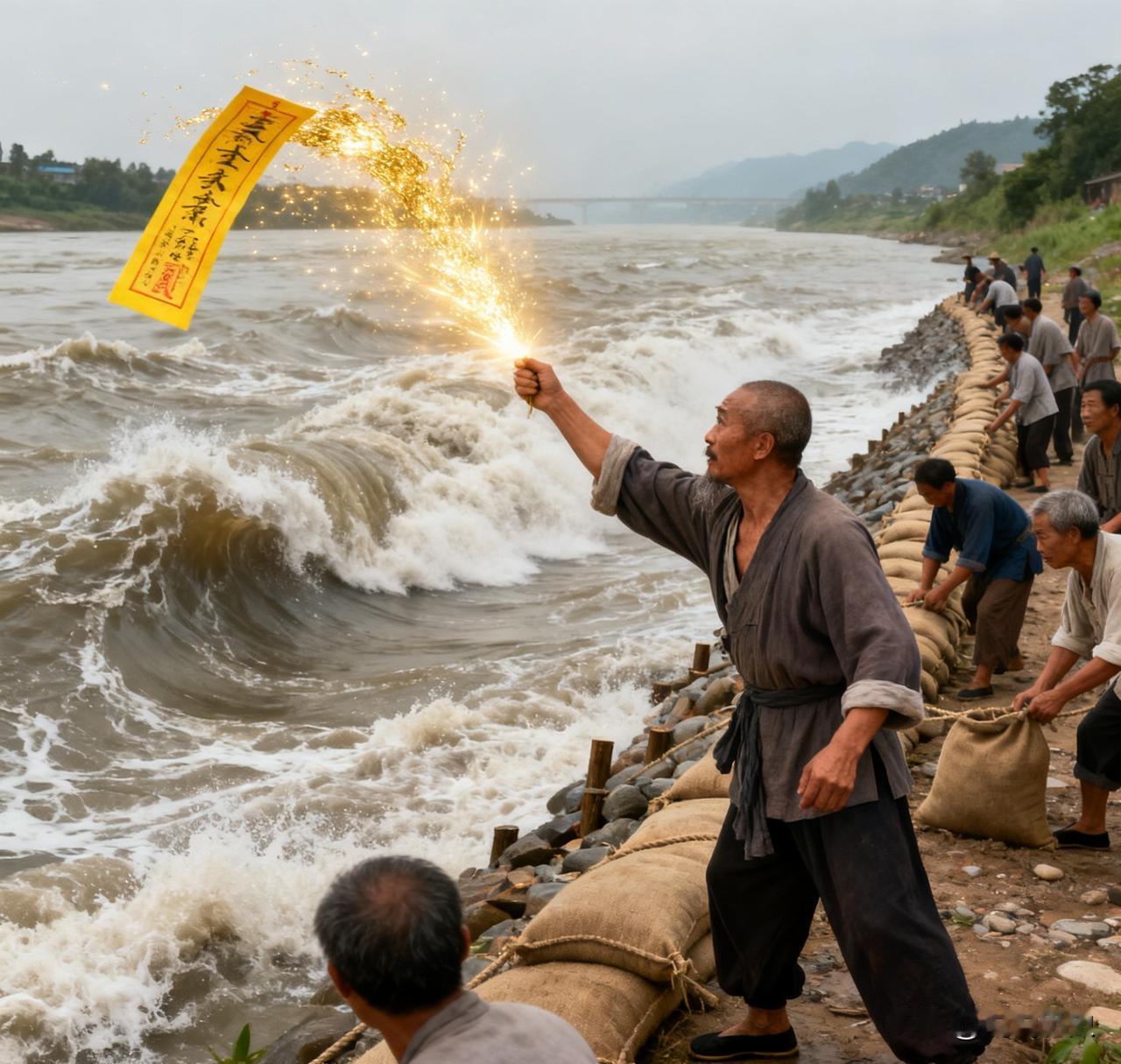 清朝有个叫潘烂头的人，在京江做道士，会些奇特的法术。有一次上厕所，他随便念动符咒