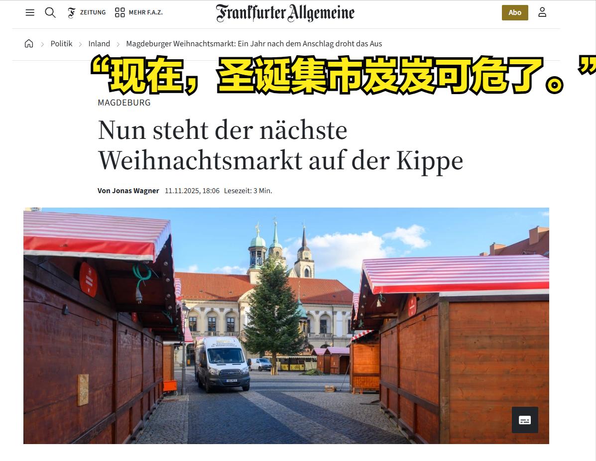 被夺走的德国传统圣诞集市，被冲刷走的德国传统生活方式。因为全体德国人懂都懂的