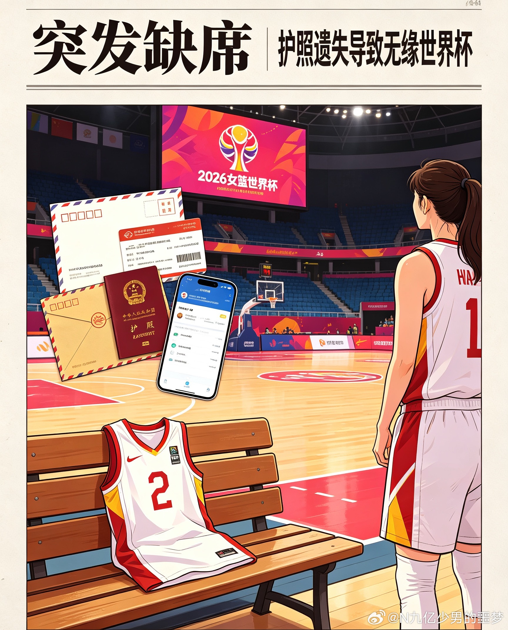 9月2日，中国女篮公布2026女篮世界杯12人大名单，主力内线李月汝意外无缘出征