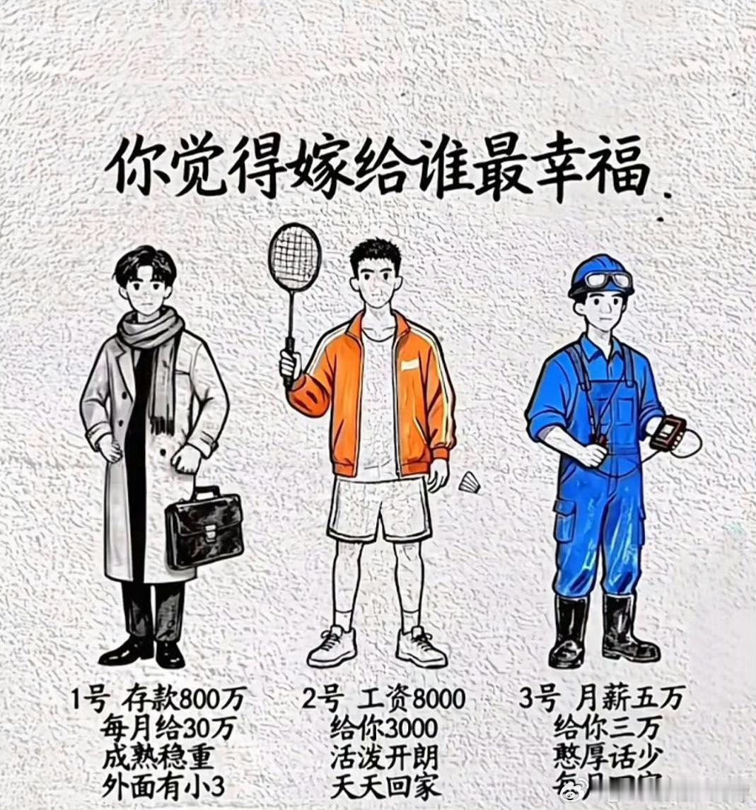 你觉得嫁给谁最幸福