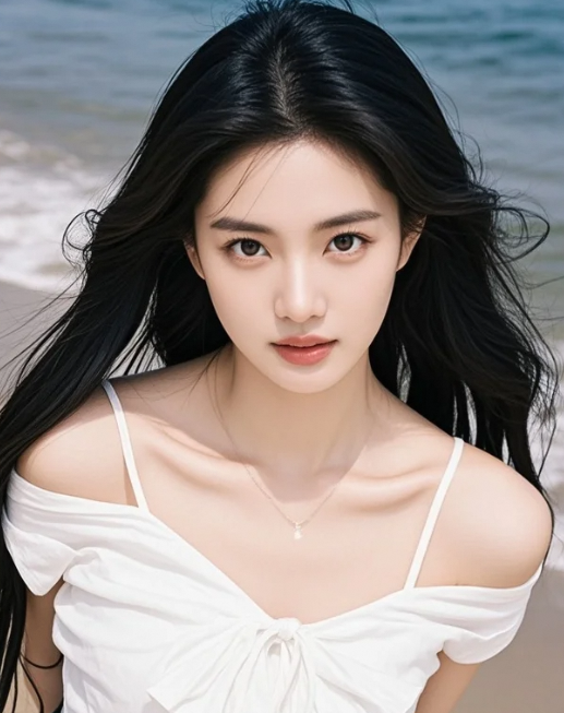 美女当前，连风都被颜值带偏了！