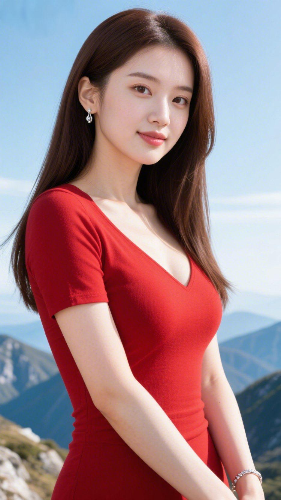 《山隅清望》层峦叠黛向远天，风梳云影过峰巅。石棱凝翠含清露，林壑生幽