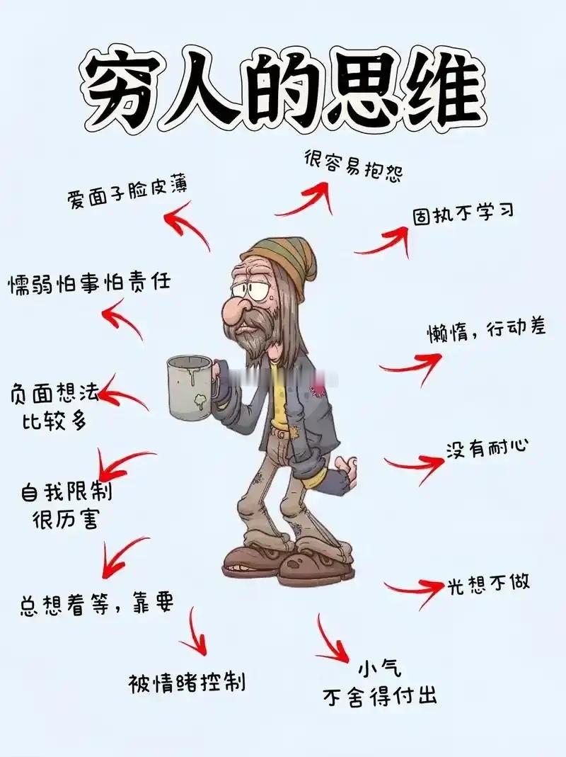 什么是穷人思维，刘震云这段话扒皮见骨，他说：“穷人赚不到大钱，抱怨父母无能；穷人