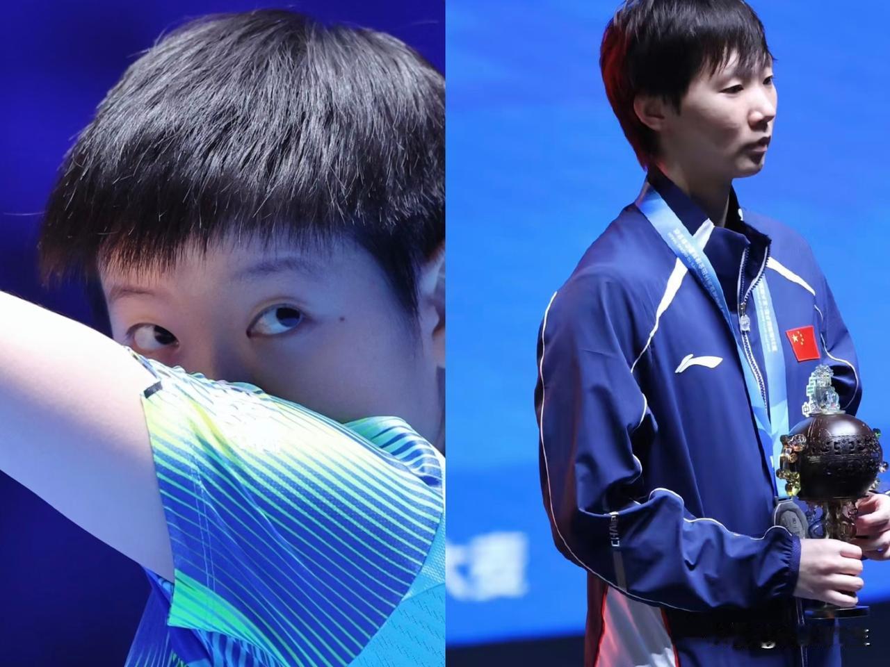 心脏不够大真的别看孙颖莎打球。澳门世界杯决胜局，又是跟王曼昱打到第7局。