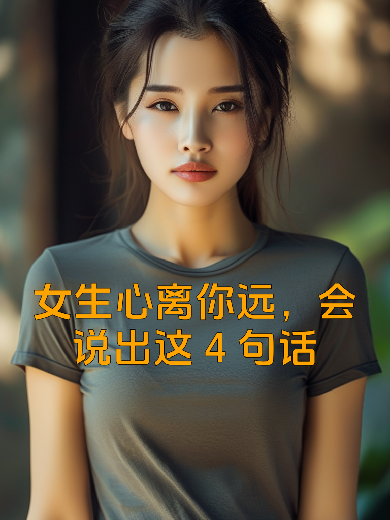 女生心离你远，会说出这4句话