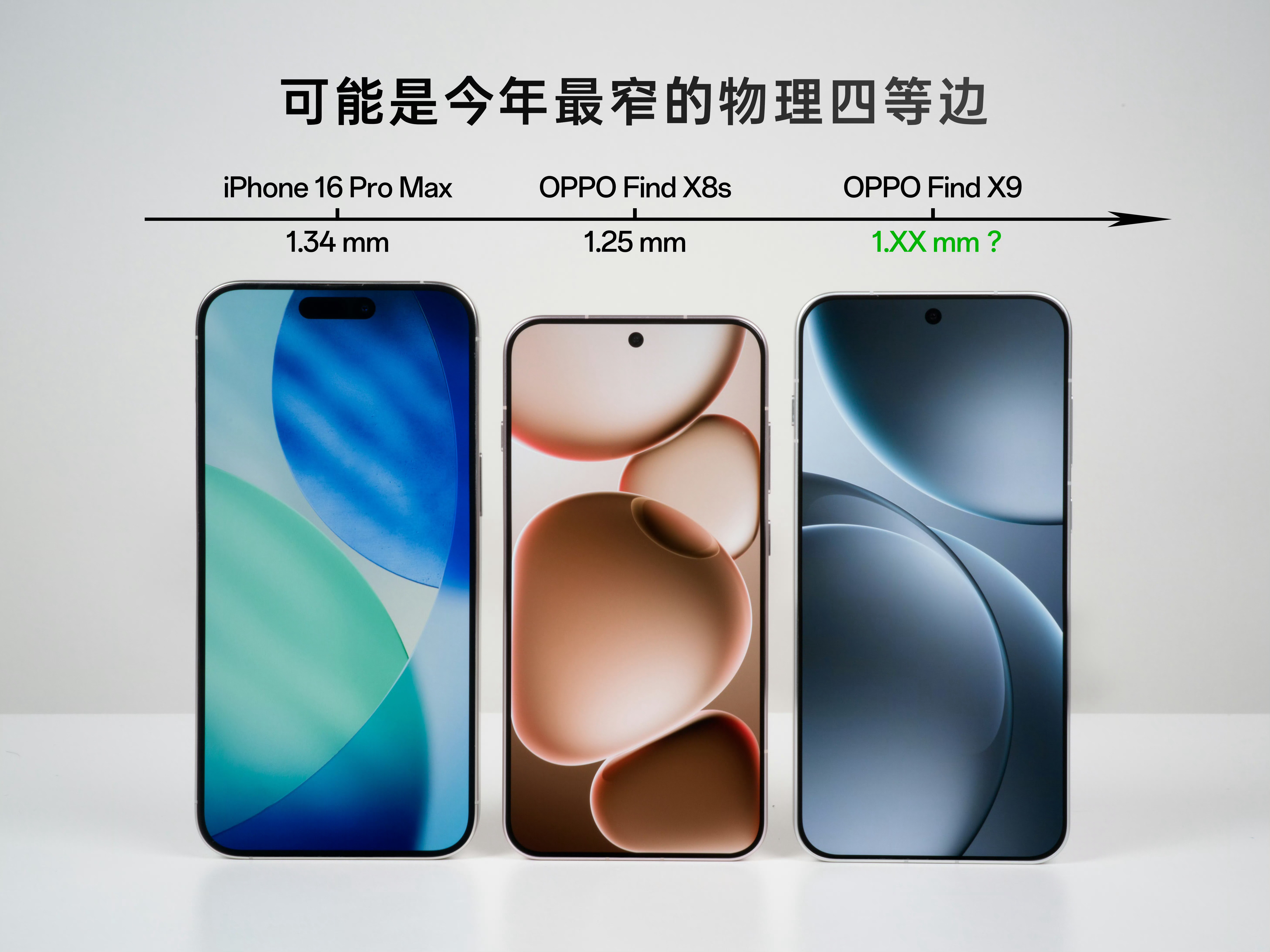 还得是OPPO啊，R角、窄边框比上一代还窄，OPPOFindX9这是要挑战行