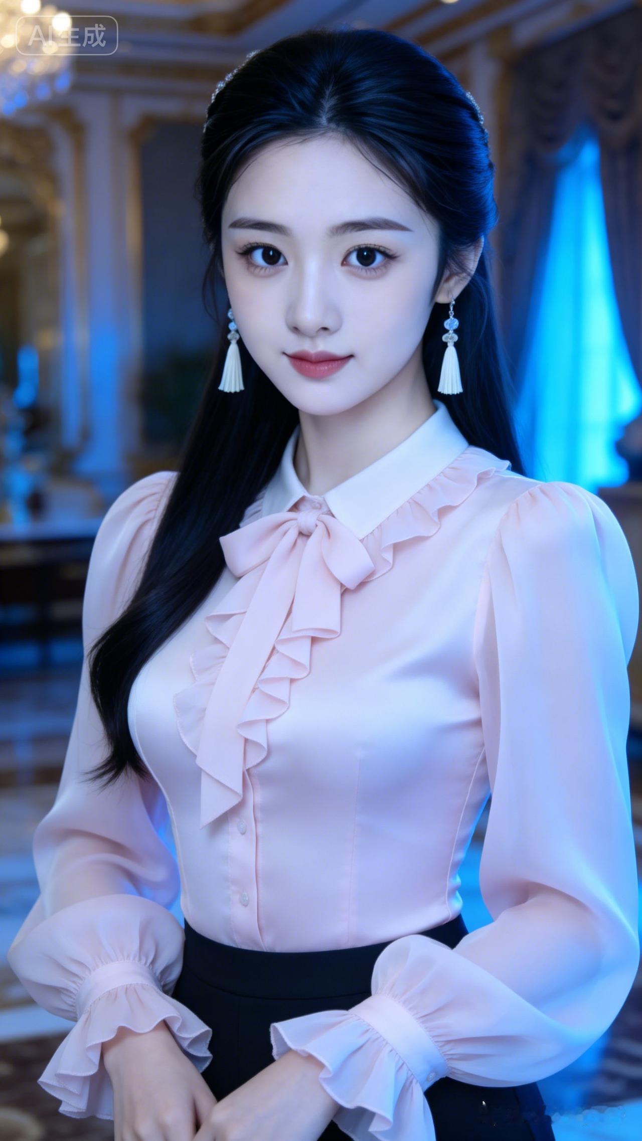 优雅粉裙少女，梦幻宫廷风，甜美可人！💖✨
