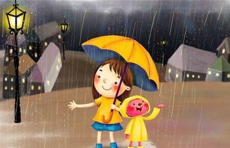 下雨天接孩子放学 家长的表现决定孩子的未来