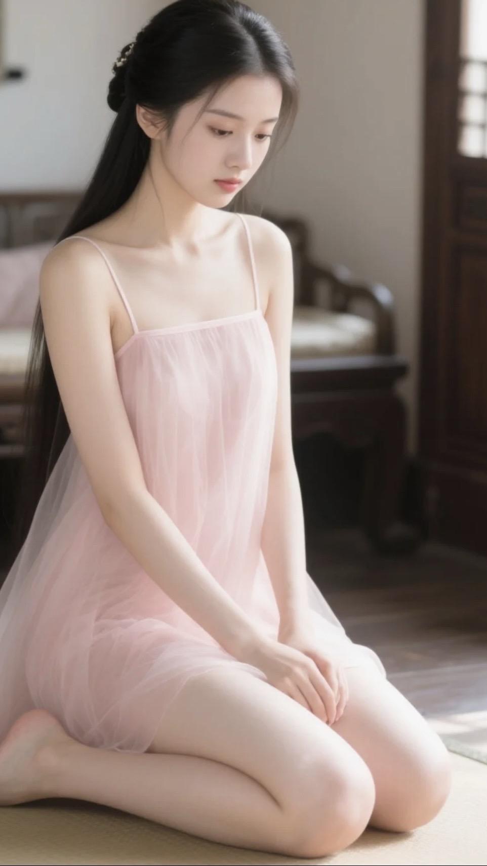 AI摄影：古风美女。