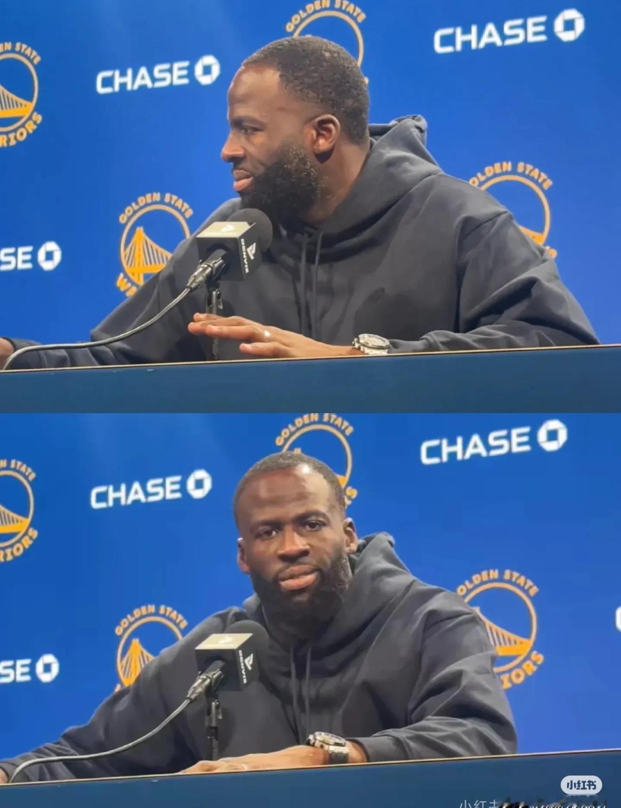 他情绪失控，球队却大胜了。然后，管理层决定评估是否交易他。格林对着科尔摔战术