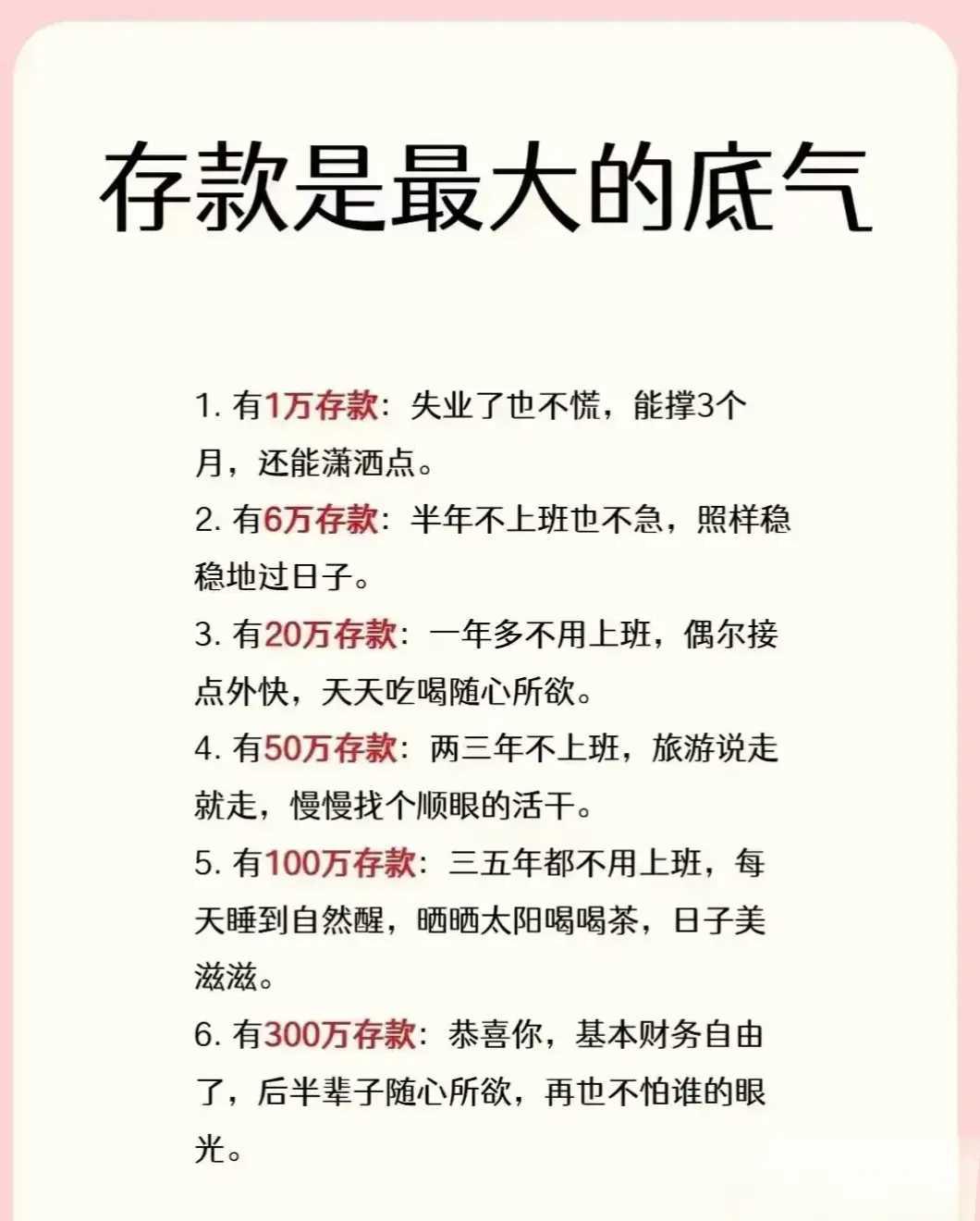 存款是最大的底气，你存了多少呢？