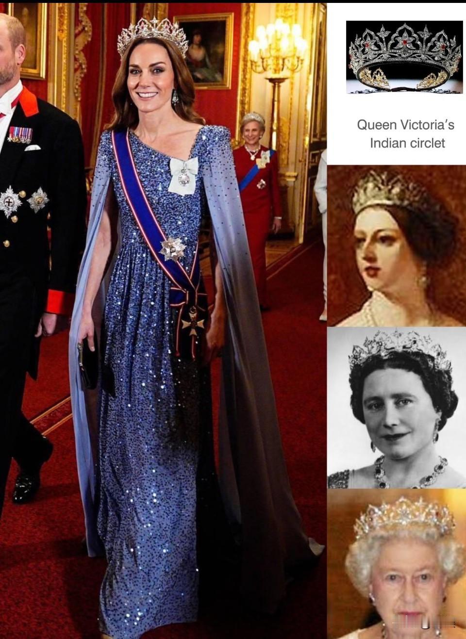 惊喜！凯特首度解锁维多利亚女王的东方王冠这顶Tiara来自维多利亚女王，依旧是