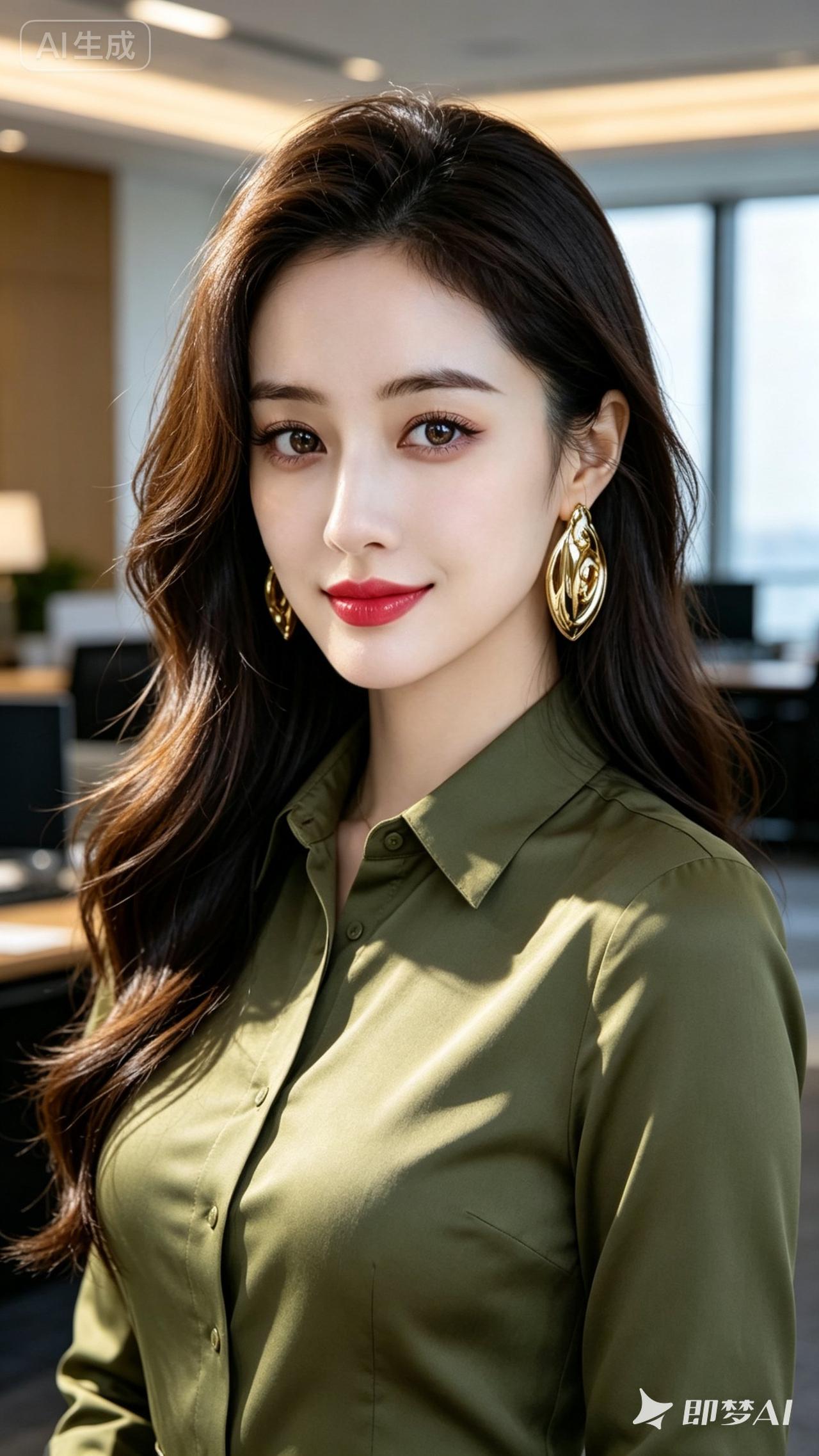 这位女士看起来好漂亮！