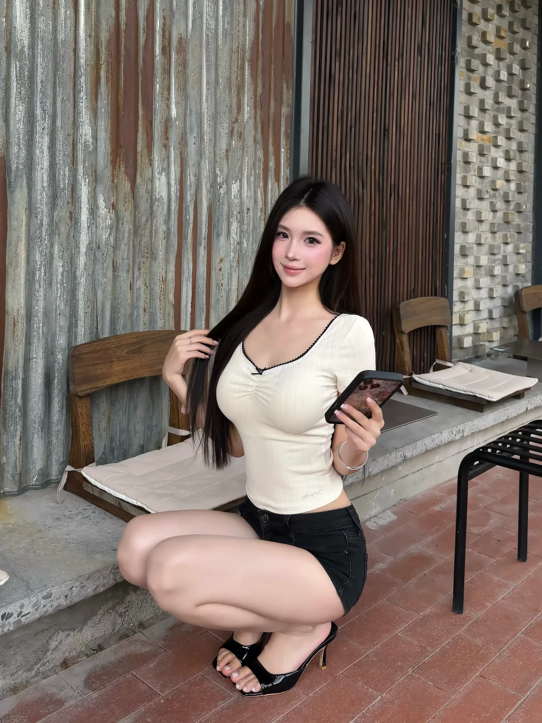 蹲着拍