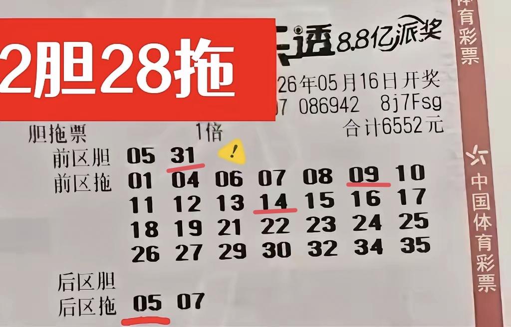 2胆28拖，范围足够大，号码足够多，涵盖了总数35个号码中的30个，天真的以为能