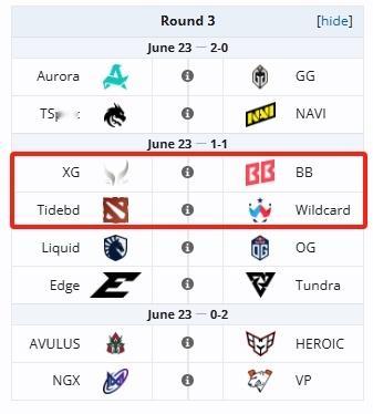 PGL瓦拉几亚S5瑞士轮第三日赛程，XG碰上苦主BB，而Tidebound则由于