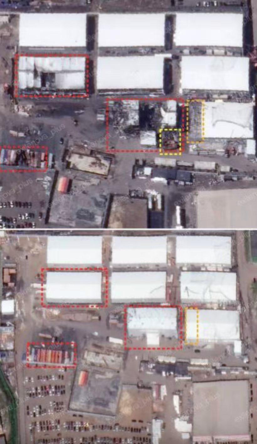 卫星照片证实了，乌军海王星反舰导弹打击了俄罗斯亚特兰特航空无人机工厂，三座工厂车