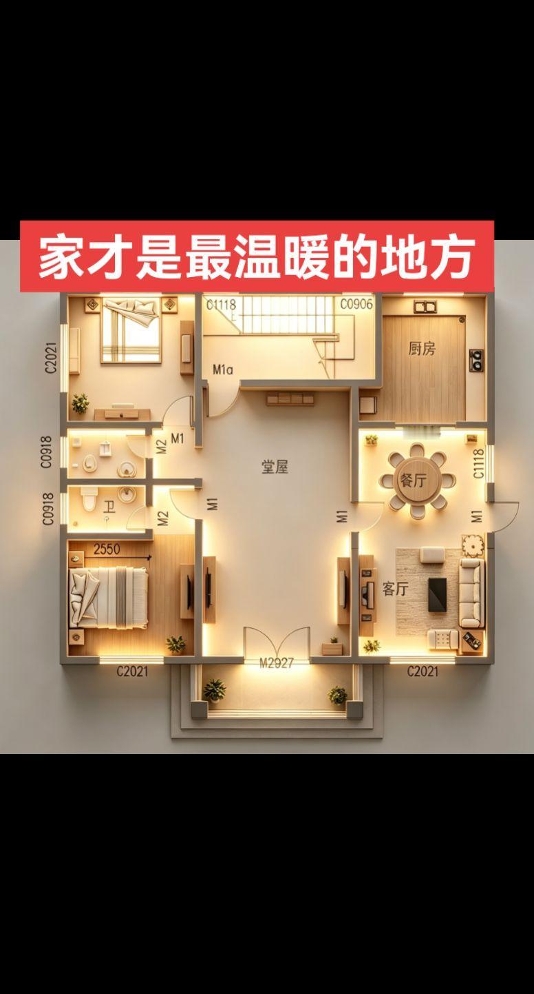 这么装修还是很温馨的嘞。农村自建房农村自建别墅别墅设计别墅